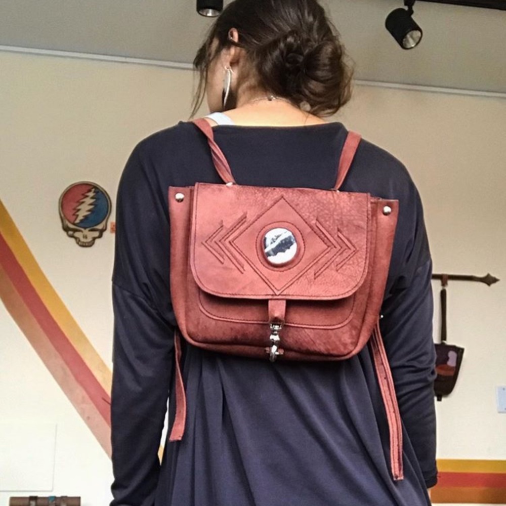 Handmade boho backpack